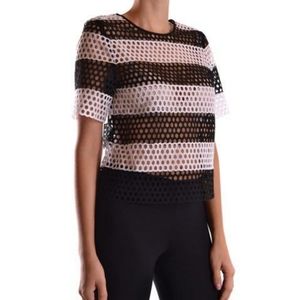 Black and White Michael Kors Crop Top
